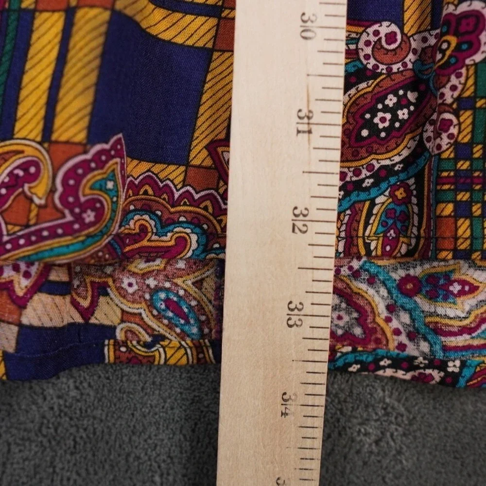 VTG Maggie McNaughton Skirt Women 41 Multicolor Square Boho Maxi Hippie Festival